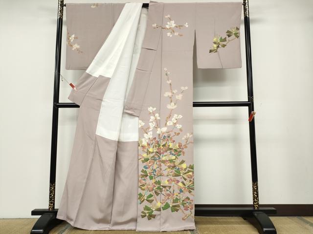 平和屋着物●京友禅作家　高瀬川美紀　訪問着　枝花文　正絹　逸品　CABB6285ut