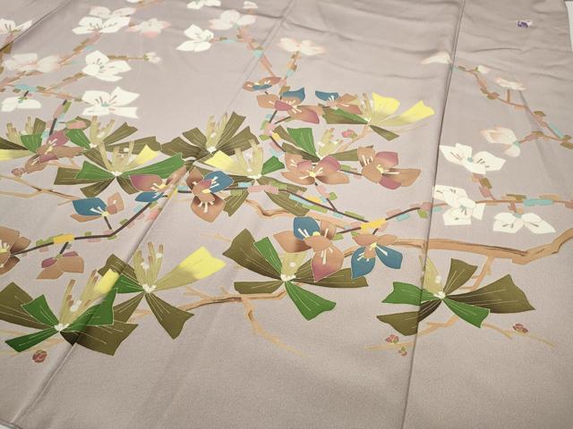 平和屋着物●京友禅作家　高瀬川美紀　訪問着　枝花文　正絹　逸品　CABB6285ut