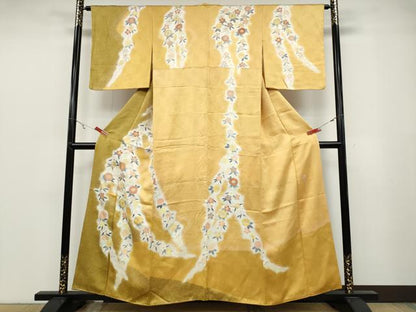 平和屋着物●訪問着　作家物　枝垂れ花文　金彩　正絹　逸品　CABB6287ut