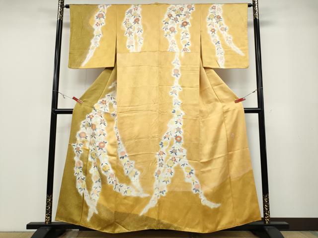 平和屋着物●訪問着　作家物　枝垂れ花文　金彩　正絹　逸品　CABB6287ut
