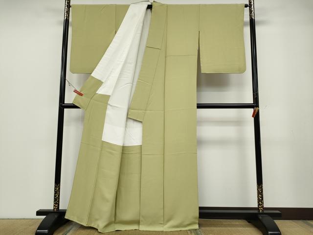 平和屋着物●本草木染作家　瑞寶　色無地　堅牢染草木　蒸栗色　証紙付き　正絹　逸品　CABB6289ut 平和屋着物○本草木染作家 瑞寶 色無地 堅牢染草木 蒸栗色