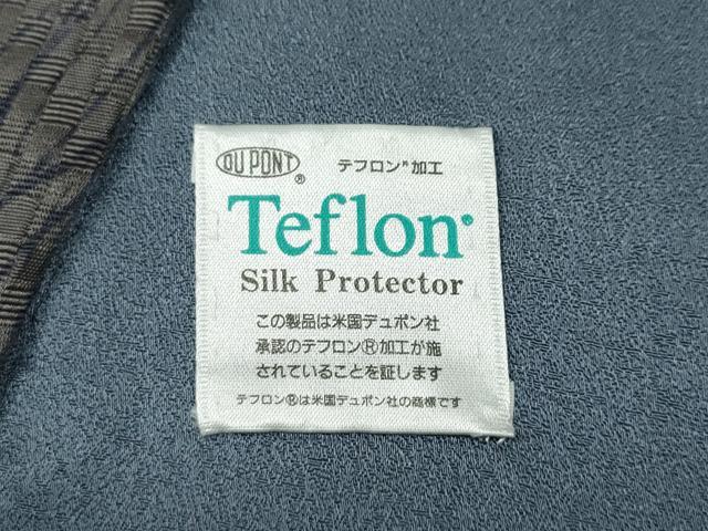 平和屋着物●男性　訪問着　駒刺繍　市松綾織　切嵌舞花文　金彩　正絹　逸品　CABB6291ut