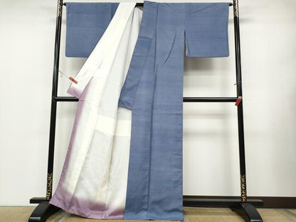 平和屋着物●上質な紬　霞草木文　正絹　逸品　CABB6293ut