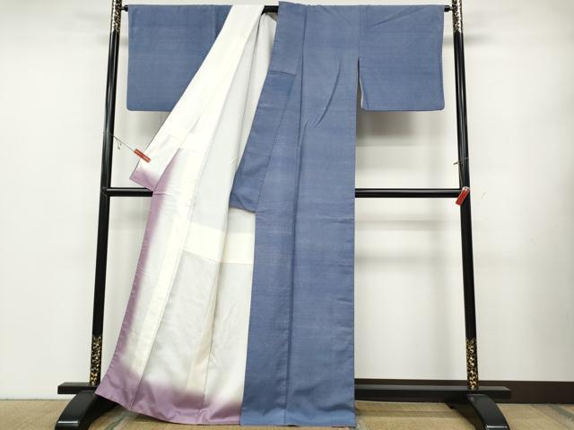平和屋着物●上質な紬　霞草木文　正絹　逸品　CABB6293ut