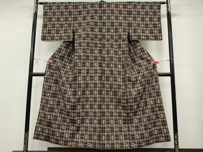 平和屋着物●本場琉球絣　大城廣四郎織物工房謹製　正絹　逸品　CABB6294ut