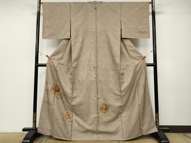 平和屋着物●紋屋井関　十九代　井関宗麟　色留袖　刺繍　鳳凰草花丸文　金彩　正絹　逸品　CABB6305ut