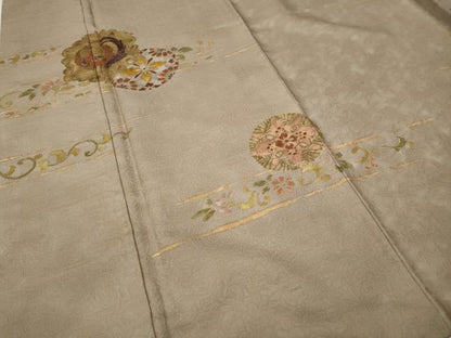 平和屋着物●紋屋井関　十九代　井関宗麟　色留袖　刺繍　鳳凰草花丸文　金彩　正絹　逸品　CABB6305ut