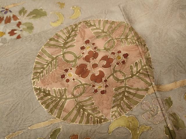 平和屋着物●紋屋井関　十九代　井関宗麟　色留袖　刺繍　鳳凰草花丸文　金彩　正絹　逸品　CABB6305ut