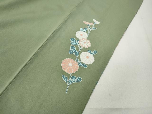平和屋着物●訪問着　駒刺繍　雪輪枝花文　暈し染め　正絹　逸品　CABB6310ut 平和屋着物○訪問着 駒刺繍 雪輪枝花文 暈し染め 正絹 逸品 CABB6310ut