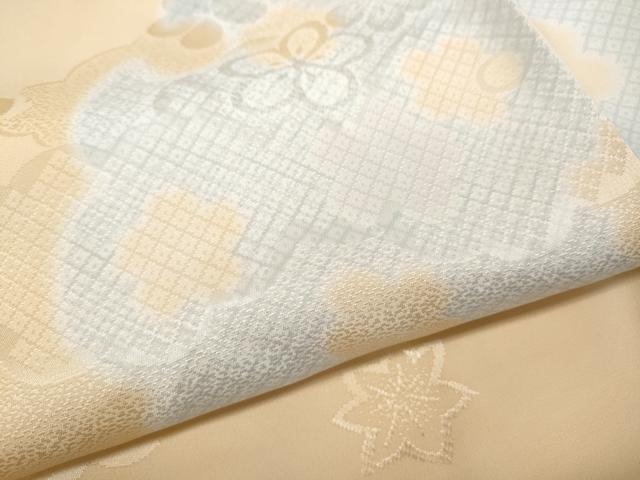平和屋着物●振袖用長襦袢　袷　雪輪舞桜　半衿刺繍　正絹　逸品　CABB6311ut