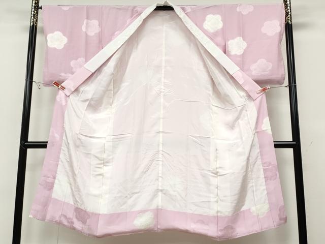 平和屋着物●長襦袢　袷　絞り　舞梅地紋　正絹　逸品　CABB6312ut