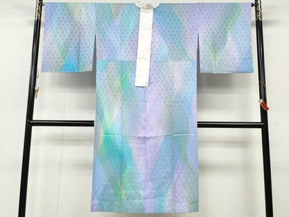 平和屋着物●長襦袢　無双仕立て　霞文　暈し染め　正絹　逸品　CABB6313ut