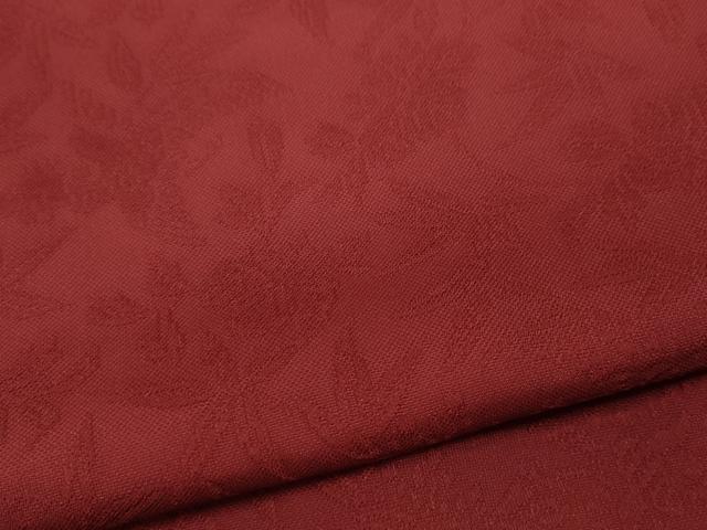 平和屋着物●紋屋井関　御寮織　お召　桐竹鳳凰文　臙脂色　正絹　逸品　CABB6320ut
