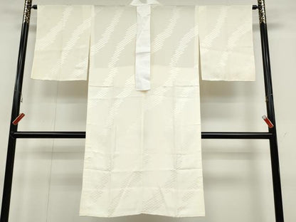 平和屋着物●長襦袢　無双仕立て　手描き　南天花鳥文　金銀彩　正絹　逸品　CABB6329ut