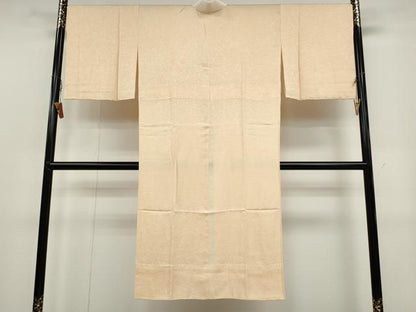 平和屋着物●長襦袢　無双仕立て　吉祥地紋　雄黄色　さが美扱い　正絹　逸品　CABB6330ut