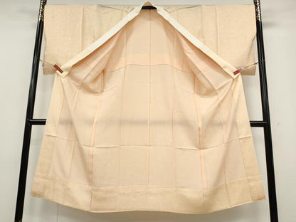 平和屋着物●長襦袢　無双仕立て　吉祥地紋　雄黄色　さが美扱い　正絹　逸品　CABB6330ut