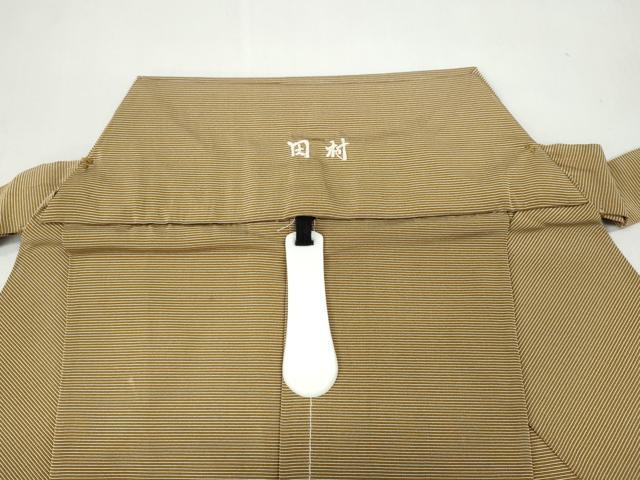 平和屋着物●男性　馬乗り袴　横縞　正絹　逸品　CABB6335ut
