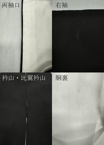 平和屋着物●豪華黒留袖　色紙重ね人物動物花文　金彩　正絹　逸品　CABB6336ut