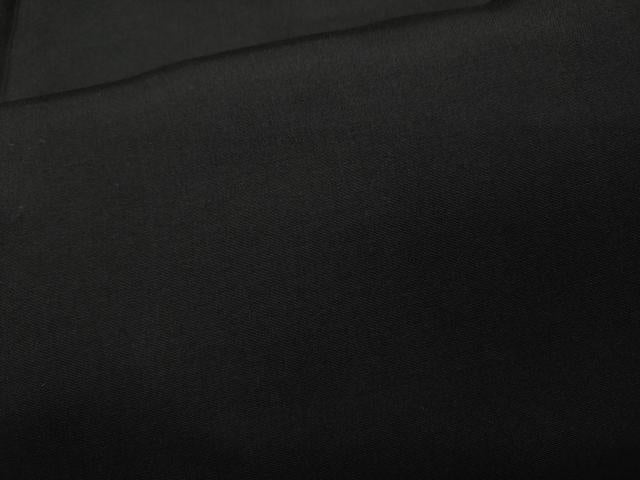 平和屋着物●男性　黒紋付　羽織セット　羽裏：風景地紙文　正絹　逸品　CABB6347ut