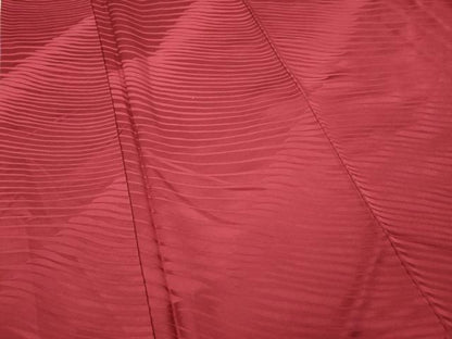 平和屋着物●豪華振袖・長襦袢セット 斜線地紋 薔薇色 半衿刺繍 正絹 逸品 CABB6351ut