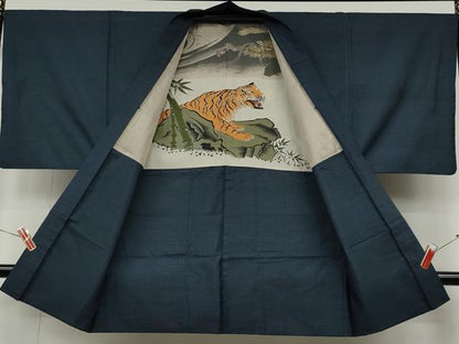 平和屋着物●男性 本場大島紬 アンサンブル 吉祥文 正絹 逸品 CABB6353ut