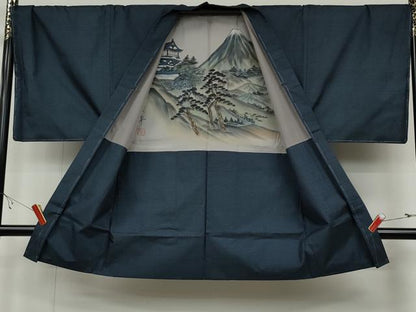 平和屋着物●男性 本場大島紬 アンサンブル 100亀甲 総詰め 正絹 逸品 未使用 CABB6355ut