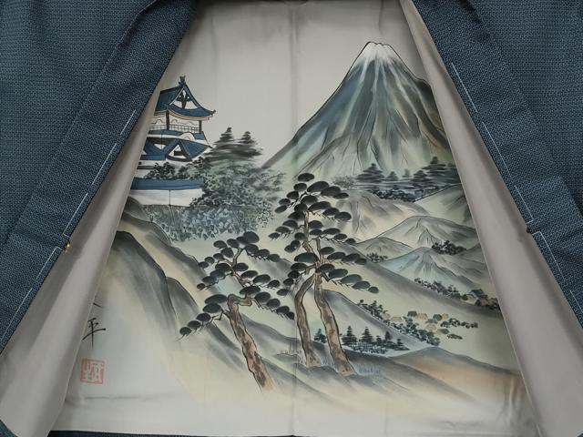 平和屋着物●男性 本場大島紬 アンサンブル 100亀甲 総詰め 正絹 逸品 未使用 CABB6355ut