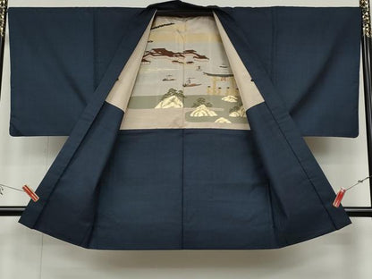 平和屋着物●男性 本場大島紬 アンサンブル 100亀甲 総詰め 正絹 逸品 CABB6358ut