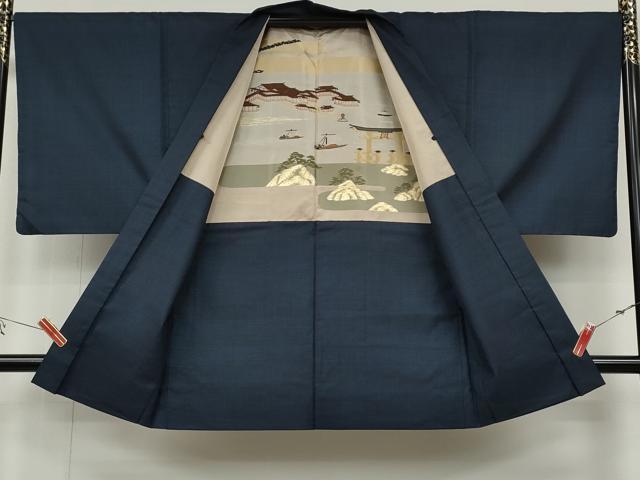 平和屋着物●男性 本場大島紬 アンサンブル 100亀甲 総詰め 正絹 逸品 CABB6358ut