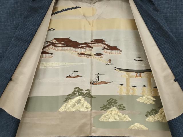 平和屋着物●男性 本場大島紬 アンサンブル 100亀甲 総詰め 正絹 逸品 CABB6358ut