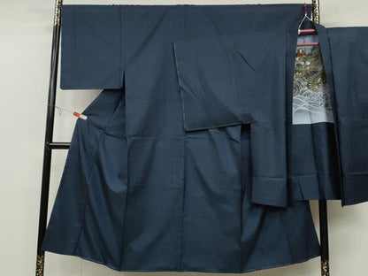 平和屋着物●男性 本場大島紬 アンサンブル 100亀甲 総詰め 正絹 逸品 未使用 CABB6359ut