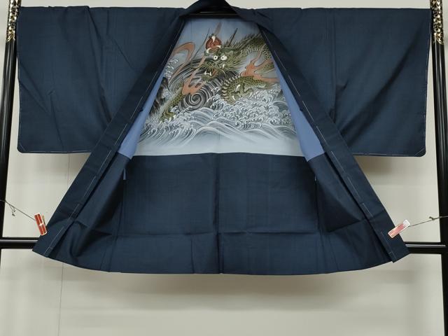 平和屋着物●男性 本場大島紬 アンサンブル 100亀甲 総詰め 正絹 逸品 未使用 CABB6359ut