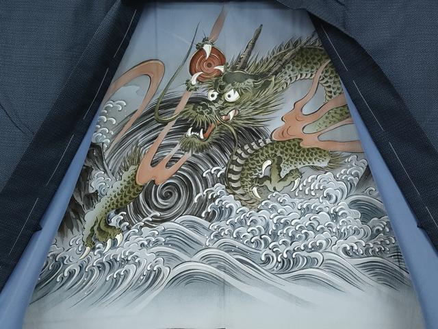 平和屋着物●男性 本場大島紬 アンサンブル 100亀甲 総詰め 正絹 逸品 未使用 CABB6359ut