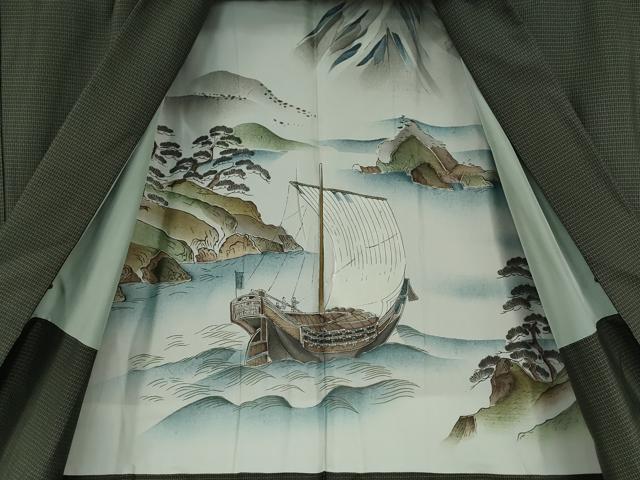 平和屋着物●男性　本場大島紬　アンサンブル　吉祥文　正絹　逸品　CABB6360ut
