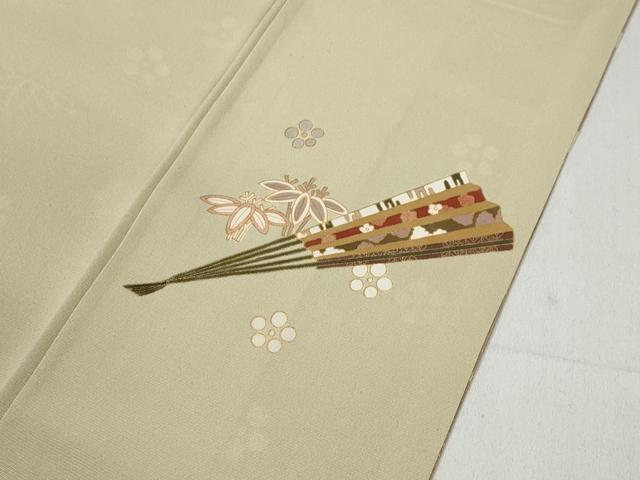平和屋着物○豪華色留袖 駒刺繍 貝桶檜扇花文 金彩