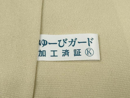 平和屋着物●豪華色留袖　駒刺繍　貝桶檜扇花文　金彩　正絹　逸品　未使用　CABB6361ut
