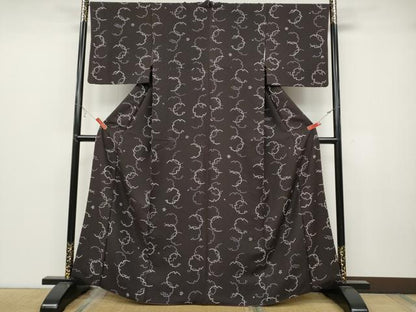 平和屋着物●上質な小紋　雪輪舞桜　正絹　逸品　CABB6362ut