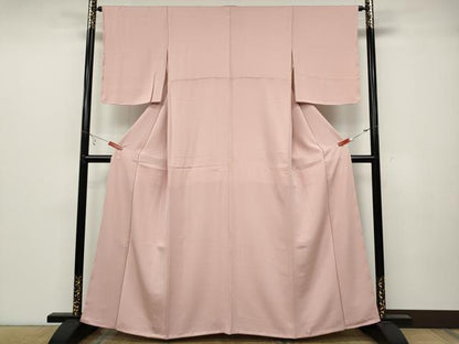 平和屋着物●上質な色無地　霞地紋　虹色　正絹　逸品　未使用　CABB6363ut