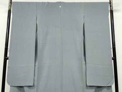 平和屋着物●豪華振袖　作家物　灰青色　正絹　逸品　CABB6364ut