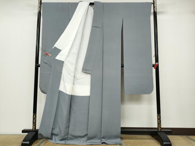 平和屋着物●豪華振袖　作家物　灰青色　正絹　逸品　CABB6364ut