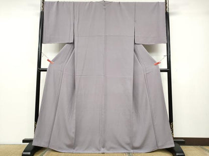 平和屋着物●上質な色無地　浅紫色　正絹　逸品　未使用　CABB6365ut