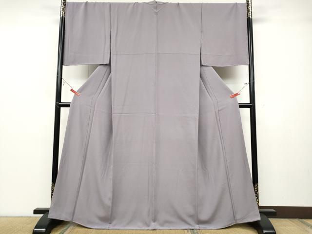 平和屋着物●上質な色無地　浅紫色　正絹　逸品　未使用　CABB6365ut