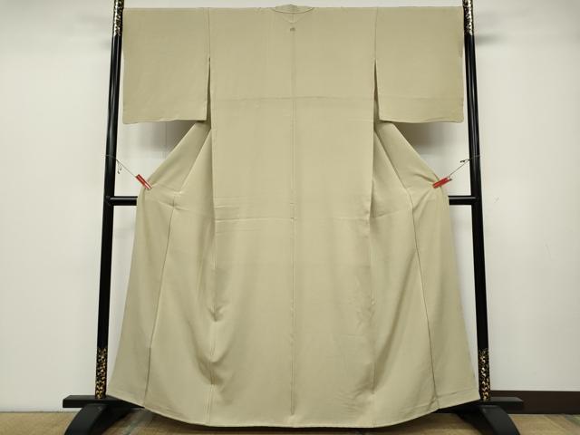 平和屋着物●上質な色無地　蒸栗色　お召縮緬　正絹　逸品　CABB6366ut 平和屋着物○上質な色無地 蒸栗色 お召縮緬 正絹 逸品 CABB6366ut