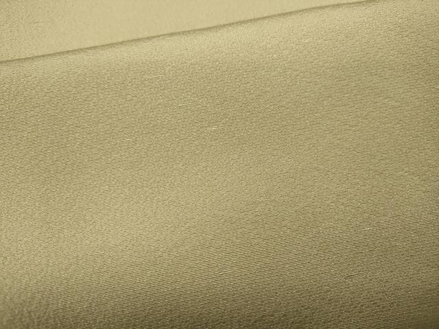 平和屋着物○上質な色無地 蒸栗色 お召縮緬 正絹 逸品 CABB6366ut