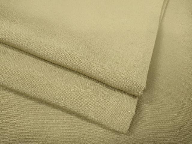 平和屋着物●上質な色無地　蒸栗色　お召縮緬　正絹　逸品　CABB6366ut