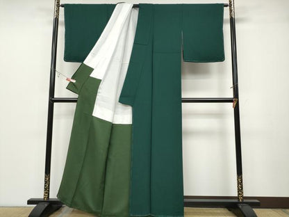 平和屋着物●上質な色無地　霞地紋　天鵞絨色　正絹　逸品　未使用　CABB6368ut