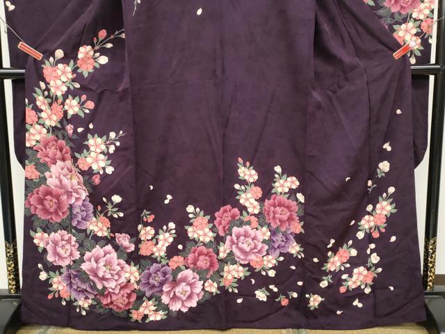 平和屋着物●豪華振袖　刺繍　舞花文　金糸　正絹　逸品　CABB6371ut 平和屋着物○豪華振袖 刺繍 舞花文 金糸 正絹 逸品 CABB6371ut