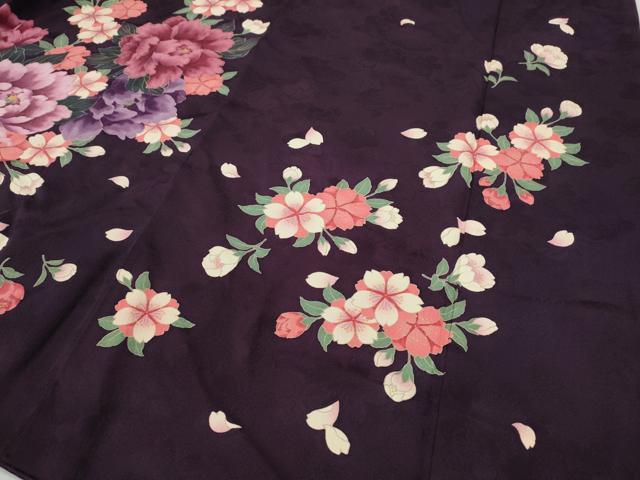平和屋着物○豪華振袖 刺繍 舞花文 金糸 正絹 逸品 CABB6371ut