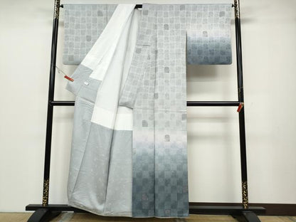 平和屋着物●訪問着　花唐草文　暈し染め　正絹　逸品　CABB6380ut