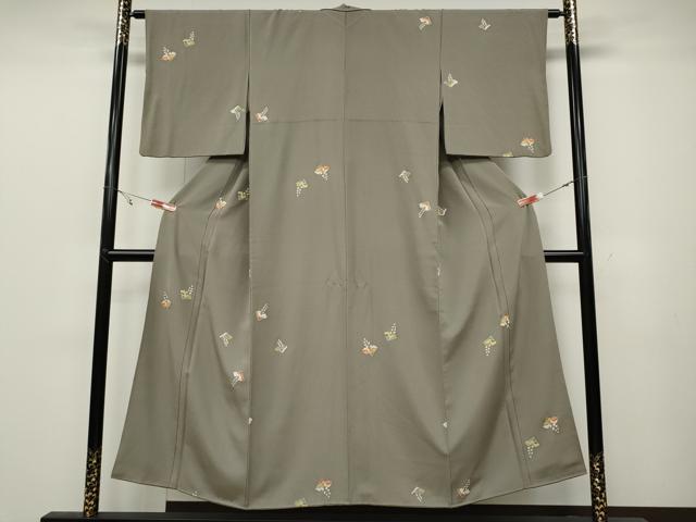平和屋着物●上質な小紋　桐　金彩　正絹　逸品　CABB6382ut 平和屋着物○上質な小紋 桐 金彩 正絹 逸品 CABB6382ut